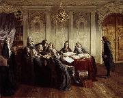 Johann Peter Hasenclever Hieronymus Jobs at His Exam oil